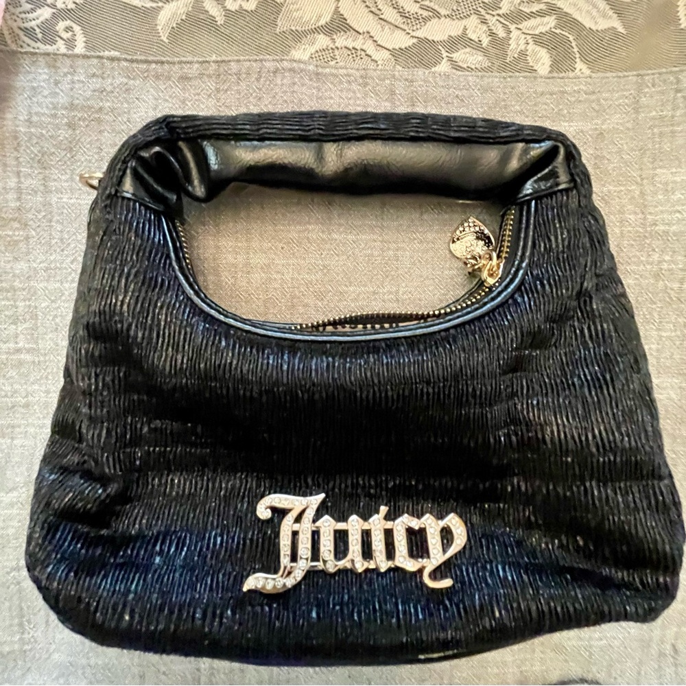 Juicy Couture Small Black Textured Shoulder Bag